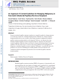 Cover page: An Appraisal of Current Guidelines for Managing Malignancy in Pancreatic Intraductal Papillary Mucinous Neoplasm.