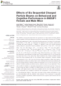 Cover page: Effects of Six Sequential Charged Particle Beams on Behavioral and Cognitive Performance in B6D2F1 Female and Male Mice