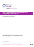 Cover page: Impact of institutional smoking bans on reducing harms and secondhand smoke exposure