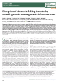 Cover page: Disruption of chromatin folding domains by somatic genomic rearrangements in human cancer