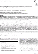 Cover page: The impact of the novel coronavirus pandemic on gastrointestinal operative volume in the United States