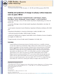 Cover page: Stability and predictors of change in salivary cortisol measures over six years: MESA