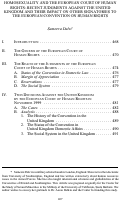 Cover page of Homosexuality and the European Court of Human Rights: Recent Judgments Against the United Kingdom and Their Impact on Other Signatories to the European Convention of Human Rights