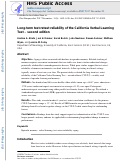 Cover page: Long-term test-retest reliability of the California Verbal Learning Test – second edition