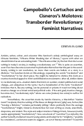 Cover page: Campobello’s <em>Cartuchos</em> and Cisneros’s Molotovs: Transborder Revolutionary Feminist Narratives