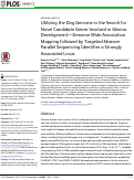 Cover page: Utilizing the Dog Genome in the Search for Novel Candidate Genes Involved in Glioma Development—Genome Wide Association Mapping followed by Targeted Massive Parallel Sequencing Identifies a Strongly Associated Locus