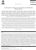 Cover page: A phylogenetic analysis of the megadiverse Chalcidoidea (Hymenoptera)