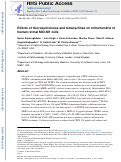 Cover page: Effects of fluoroquinolones and tetracyclines on mitochondria of human retinal MIO-M1 cells