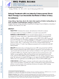 Cover page: Delayed Treatment With Low-intensity Extracorporeal Shock Wave Therapy in an Irreversible Rat Model of Stress Urinary Incontinence