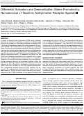 Cover page: Differential Activation and Desensitization States Promoted by Noncanonical α7 Nicotinic Acetylcholine Receptor Agonists.