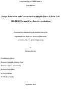 Cover page: Design, Fabrication and Characterization of Highly Linear N-Polar GaN MIS-HEMT for mm-Wave Receiver Applications