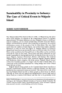 Cover page: Sustainability in Proximity to Industry: The Case of Critical Events in Walpole Island