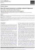 Cover page: New GO-based measures in multiple network alignment.