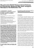 Cover page: Mycophenolate Mofetil Reduces Intimal Thickness by Intravascular Ultrasound After Heart Transplant: Reanalysis of the Multicenter Trial