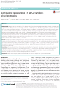 Cover page: Sympatric speciation in structureless environments