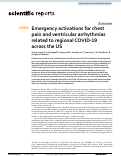 Cover page: Emergency activations for chest pain and ventricular arrhythmias related to regional COVID-19 across the US