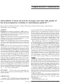 Cover page: Associations of body fat and its changes over time with quality of life and prospective mortality in hemodialysis patients 2 1–3