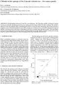 Cover page: Chloride in hot springs of the Cascade volcanic arc - the source puzzle