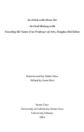 Cover page: An Artist with Shoes On: An Oral History of Founding UC Santa Cruz Professor of Art Douglas McClellan