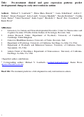 Cover page: Pre-treatment clinical and gene expression patterns predict developmental change in early intervention in autism