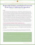 Cover page: Respectful Tribal Consultation Protocols from Native California Perspectives