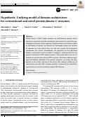 Cover page: Hypothesis: Unifying model of domain architecture for conventional and novel protein kinase C isozymes