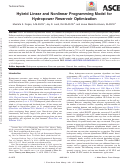 Cover page: Hybrid Linear and Nonlinear Programming Model for Hydropower Reservoir Optimization