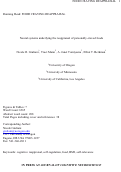 Cover page: Neural systems underlying the reappraisal of personally craved foods.