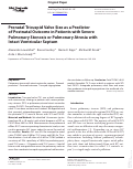 Cover page: Prenatal tricuspid valve size as a predictor of postnatal outcome in patients with severe pulmonary stenosis or pulmonary atresia with intact ventricular septum.