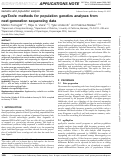 Cover page: ngsTools: methods for population genetics analyses from next-generation sequencing data