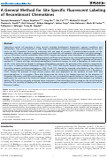 Cover page: A General Method for Site Specific Fluorescent Labeling of Recombinant Chemokines