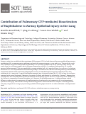 Cover page: Contribution of Pulmonary CYP-mediated Bioactivation of Naphthalene to Airway Epithelial Injury in the Lung