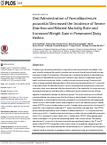 Cover page: Oral Administration of Faecalibacterium prausnitzii Decreased the Incidence of Severe Diarrhea and Related Mortality Rate and Increased Weight Gain in Preweaned Dairy Heifers