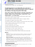 Cover page: Gonadal dysgenesis is associated with worse outcomes in patients with ovarian nondysgerminomatous tumors: A report of the Children's Oncology Group AGCT 0132 study