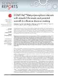 Cover page: COMT Val158Met polymorphism interacts with stressful life events and parental warmth to influence decision making