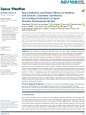 Cover page: Space Radiation and Plasma Effects on Satellites and Aviation: Quantities and Metrics for Tracking Performance of Space Weather Environment Models