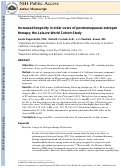 Cover page: Increased longevity in older users of postmenopausal estrogen therapy: the Leisure World Cohort Study