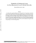 Cover page: Optimality of Orthogonal Access for One-Dimensional Convex Cellular Networks