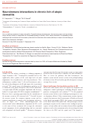 Cover page: Neuroimmune interactions in chronic itch of atopic dermatitis