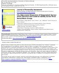 Cover page: The Abbreviated Dimensions of Temperament Survey: Factor Structure and Construct Validity Across Three Racial/Ethnic Groups