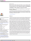 Cover page: Environmental characteristics associated with the presence of the Spinetail devil ray (Mobula mobular) in the eastern tropical Pacific.