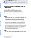 Cover page: Improving P300 spelling rate using language models and predictive spelling