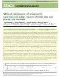 Cover page: Clinical progression of progressive supranuclear palsy: impact of trials bias and phenotype variants.