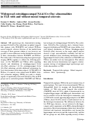 Cover page: Widespread extrahippocampal NAA/(Cr+Cho) abnormalities in TLE with and without mesial temporal sclerosis.