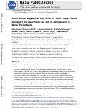 Cover page: Graph-Guided Regularized Regression of Pacific Ocean Climate Variables to Increase Predictive Skill of Southwestern U.S. Winter Precipitation.