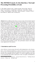 Cover page: The SENSEI Generic In Situ Interface: Tool and Processing Portability at Scale