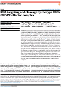 Cover page: RNA targeting and cleavage by the type III-Dv CRISPR effector complex.