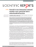 Cover page: Fancd2 in vivo interaction network reveals a non-canonical role in mitochondrial function