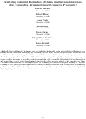 Cover page: Facilitating Educator Evaluation of Online Instructional Materials: Does Conceptual Browsing Impact Cognitive Processing?