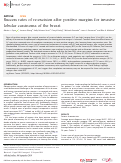 Cover page: Success rates of re-excision after positive margins for invasive lobular carcinoma of the breast.